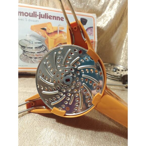 Vintage 70s Moulinex 445 Mouli-Julienne 5 Disc Slicer Shredder Grater France - Picture 11 of 16